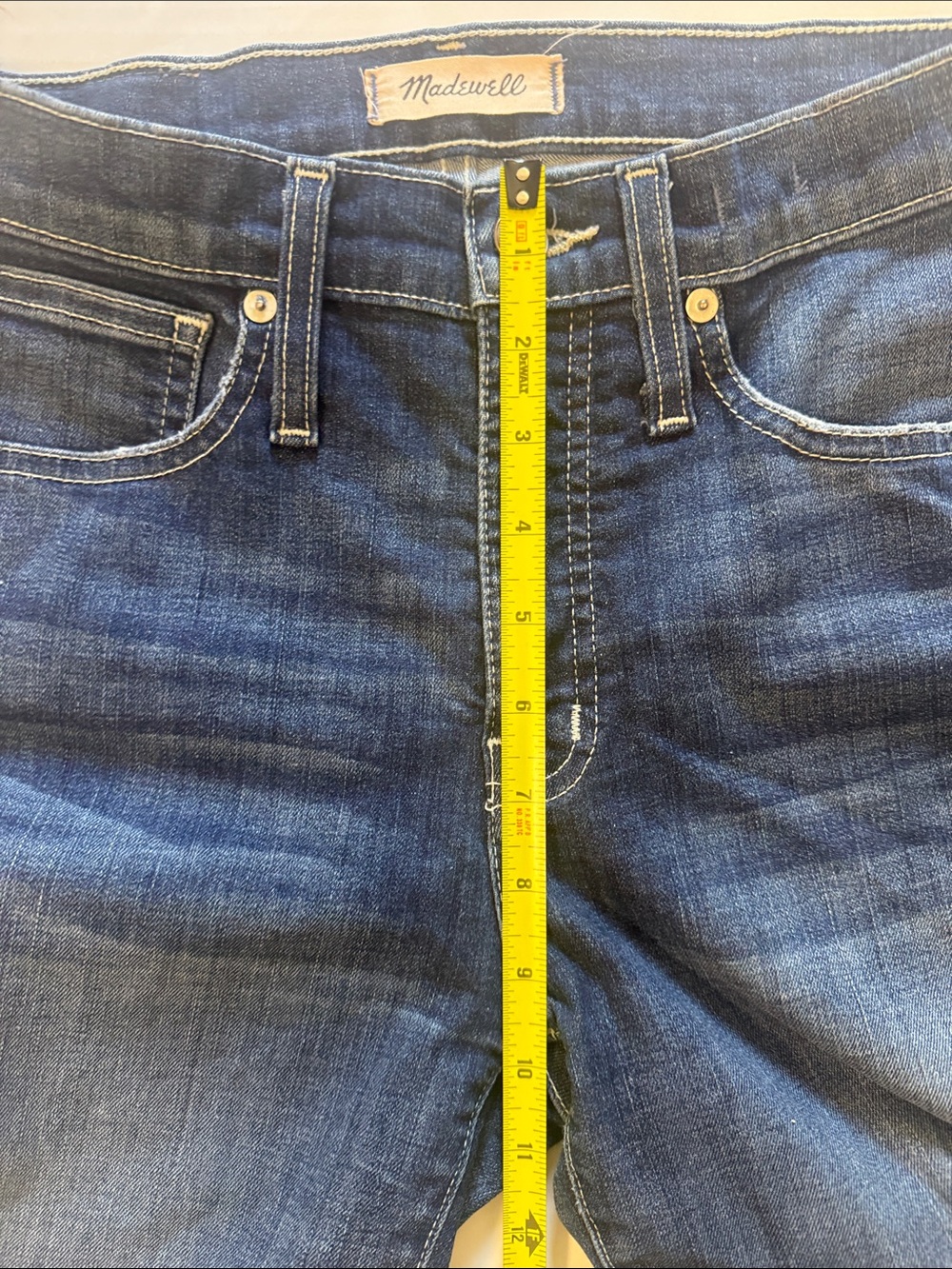 Madewell Straight-Leg Jeans in Dark Blue Denim - Picture 8 of 11
